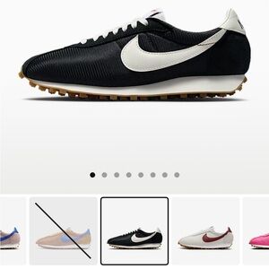 Nike Black and White Waffle-Style Low Top Sneakers